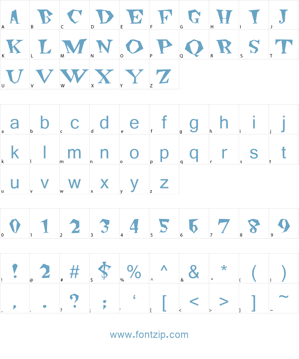 Freakout Font Character